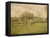Apple Tree Blossom at Eragny-Camille Pissarro-Framed Stretched Canvas