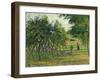 Apple Trees and Hay Makers at Eragny (Pommiers et Faneuses, Eragny). 1895-Camille Pissarro-Framed Giclee Print