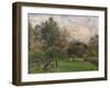 Apple Trees and Poplars in the Setting Sun, 1901-Camille Pissarro-Framed Giclee Print
