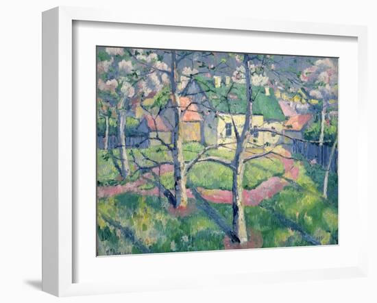 Apple Trees in Bloom, 1904-Kasimir Malevich-Framed Giclee Print