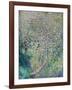 Apple trees in bloom at water's edge, 1880 (oil on canvas)-Claude Monet-Framed Giclee Print