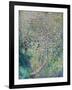 Apple trees in bloom at water's edge, 1880 (oil on canvas)-Claude Monet-Framed Giclee Print