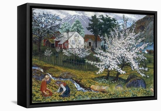 Apple Trees in Bloom-Nikolai Astrup-Framed Stretched Canvas