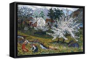 Apple Trees in Bloom-Nikolai Astrup-Framed Stretched Canvas