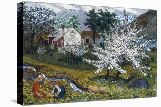 Apple Trees in Bloom-Nikolai Astrup-Stretched Canvas