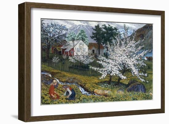 Apple Trees in Bloom-Nikolai Astrup-Framed Giclee Print