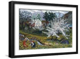 Apple Trees in Bloom-Nikolai Astrup-Framed Giclee Print