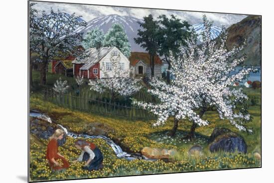 Apple Trees in Bloom-Nikolai Astrup-Mounted Giclee Print