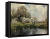 Apple Trees in Blossom-John Appleton Brown-Framed Stretched Canvas