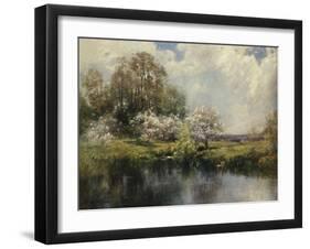 Apple Trees in Blossom-John Appleton Brown-Framed Giclee Print