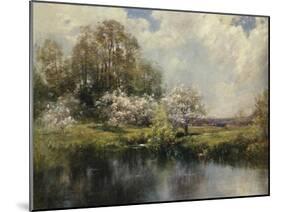 Apple Trees in Blossom-John Appleton Brown-Mounted Giclee Print