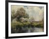 Apple Trees in Blossom-John Appleton Brown-Framed Giclee Print