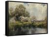 Apple Trees in Blossom-John Appleton Brown-Framed Stretched Canvas