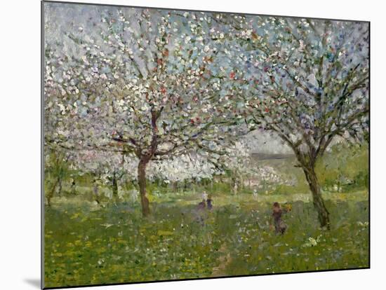 Apple Trees in Flower-Ernest Quost-Mounted Giclee Print