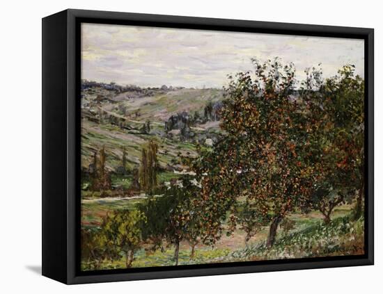 Apple Trees Near Vetheuil-Claude Monet-Framed Stretched Canvas
