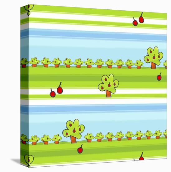 Apple Trees-null-Stretched Canvas