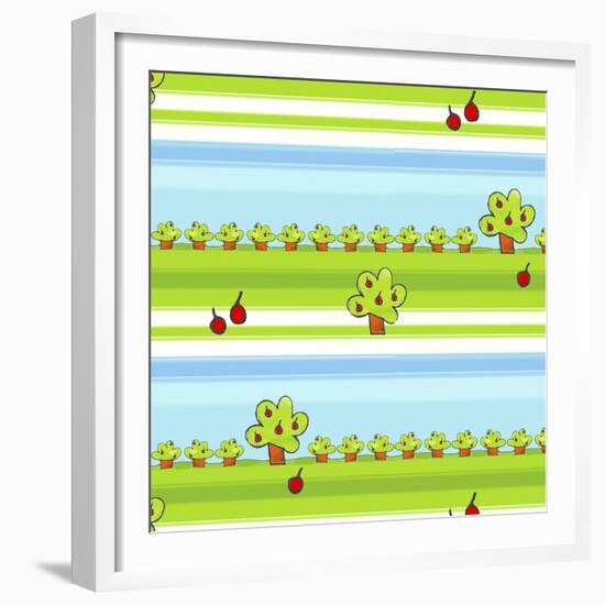 Apple Trees-null-Framed Giclee Print