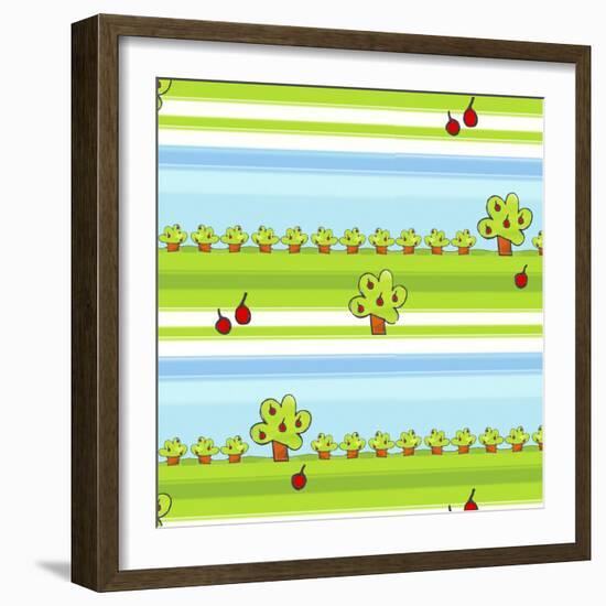 Apple Trees-null-Framed Giclee Print