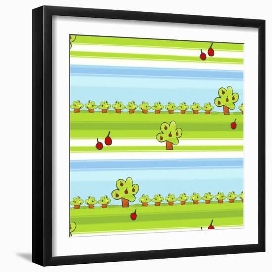 Apple Trees-null-Framed Giclee Print