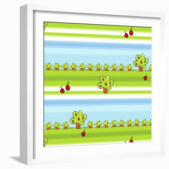 Apple Trees-null-Framed Giclee Print