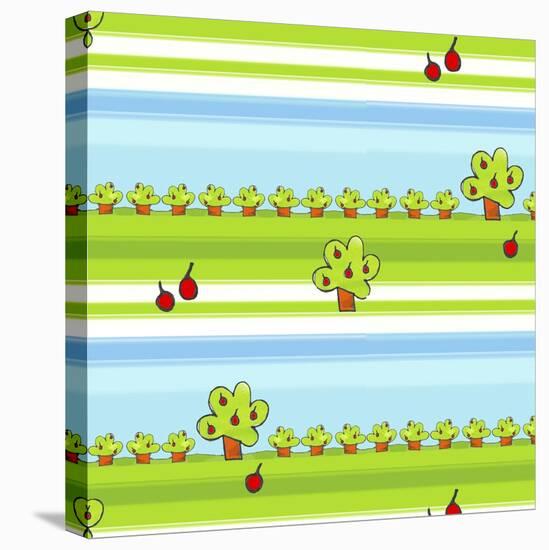 Apple Trees-null-Stretched Canvas