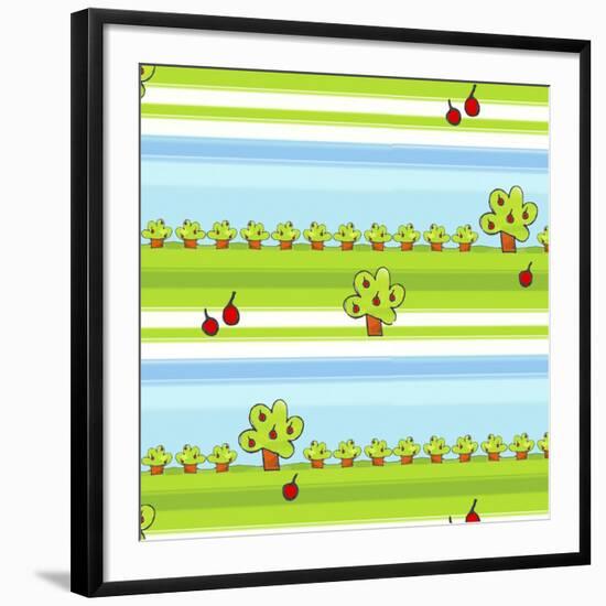 Apple Trees-null-Framed Giclee Print