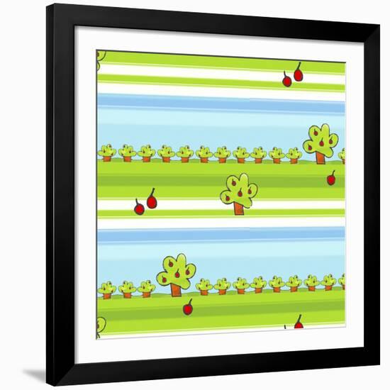 Apple Trees-null-Framed Giclee Print