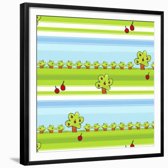 Apple Trees-null-Framed Giclee Print