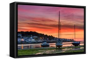 Appledore August Sunset-Terry Mathews-Framed Stretched Canvas