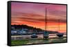 Appledore August Sunset-Terry Mathews-Framed Stretched Canvas