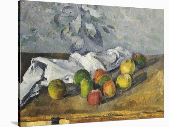 Apples and a Napkin-Paul Cézanne-Stretched Canvas