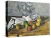 Apples and a Napkin-Paul Cézanne-Stretched Canvas