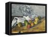 Apples and a Napkin-Paul Cézanne-Framed Stretched Canvas