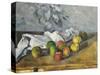 Apples and a Napkin-Paul Cézanne-Stretched Canvas