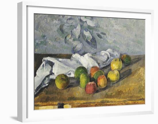 Apples and a Napkin-Paul Cézanne-Framed Giclee Print