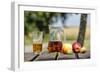 Apples and apple juice, Saargau, Rhineland-Palatinate, Germany, Europe-Hans-Peter Merten-Framed Photographic Print