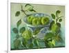 Apples and blue Bowl-Cristiana Angelini-Framed Giclee Print