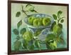 Apples and blue Bowl-Cristiana Angelini-Framed Giclee Print