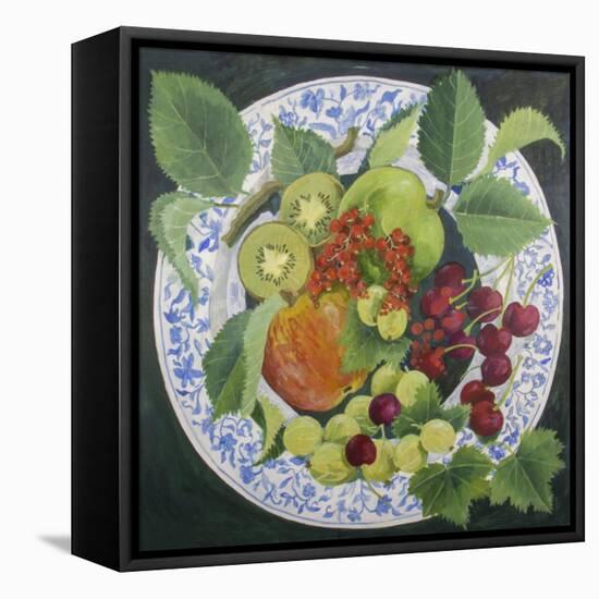 Apples and Grapes-Jennifer Abbott-Framed Stretched Canvas