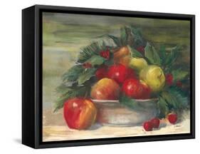 Apples and Holly-Carol Rowan-Framed Stretched Canvas