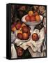 Apples and Oranges-Paul Cézanne-Framed Stretched Canvas