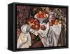 Apples and Oranges-Paul Cézanne-Framed Stretched Canvas