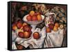 Apples and Oranges-Paul Cézanne-Framed Stretched Canvas