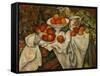 Apples and Oranges-Paul Cézanne-Framed Stretched Canvas