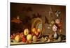 Apples, Cherries, Grapes, Plums and a Vase of Flowers-Ast-Framed Giclee Print