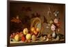 Apples, Cherries, Grapes, Plums and a Vase of Flowers-Ast-Framed Giclee Print