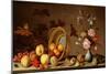 Apples, Cherries, Grapes, Plums and a Vase of Flowers-Ast-Mounted Giclee Print