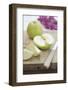 Apples, Completely, Bragged, Knives, Wood Board, Detail, Fuzziness-Nikky-Framed Photographic Print