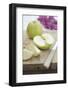 Apples, Completely, Bragged, Knives, Wood Board, Detail, Fuzziness-Nikky-Framed Photographic Print