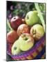 Apples (Granny Smith and Gala) in a Basket-Linda Burgess-Mounted Photographic Print